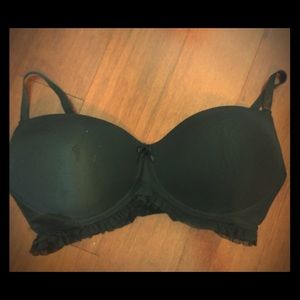 Black Push up Bra With Lace Details